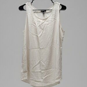 Eileen Fisher 100% Silk Tank, Cream, Size Large